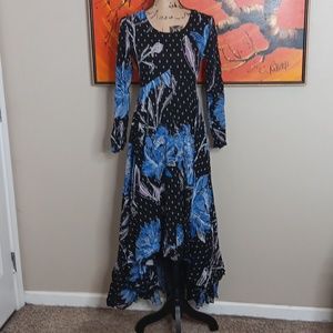 Free People Floral High Low Hem Dress Size XS